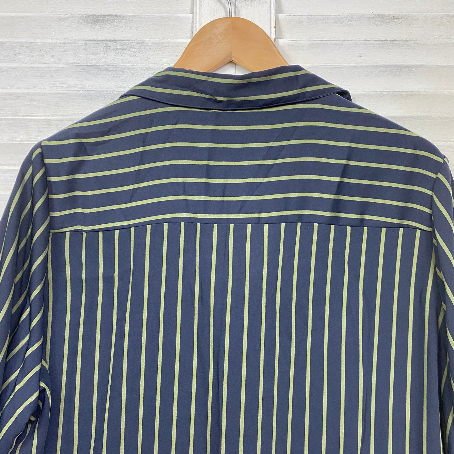 Preview Top Size 18 Long Sleeve Navy Striped Button Up Office