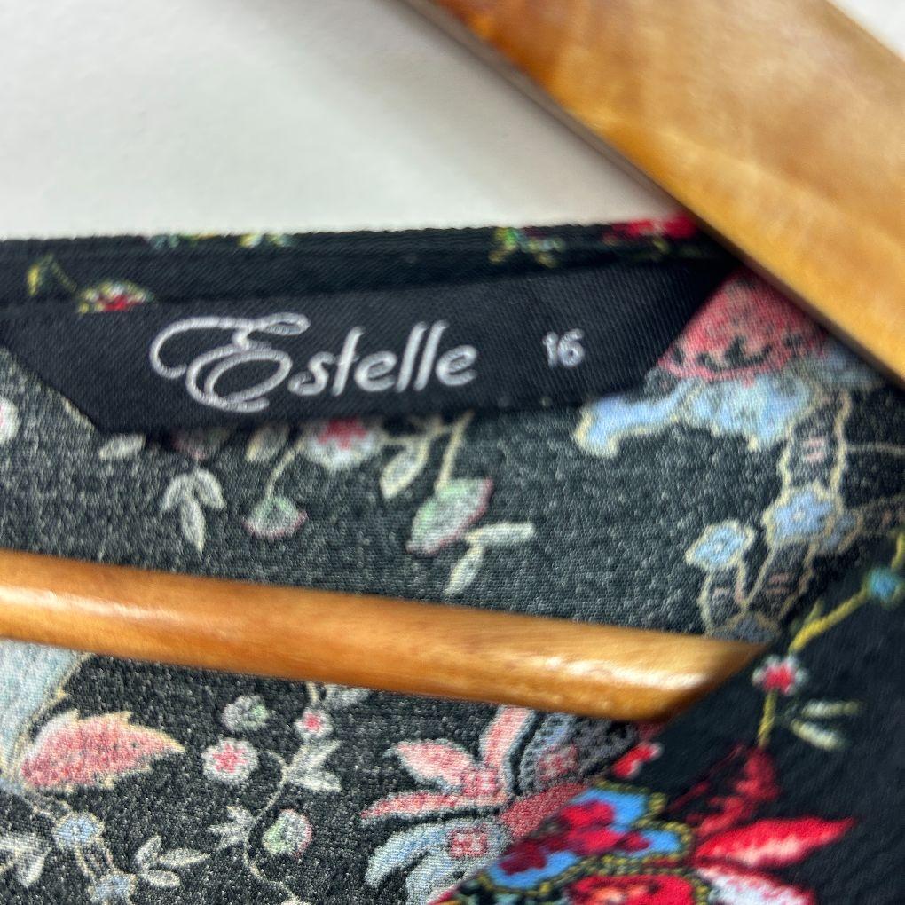 Estelle Black Floral Top - Size 16