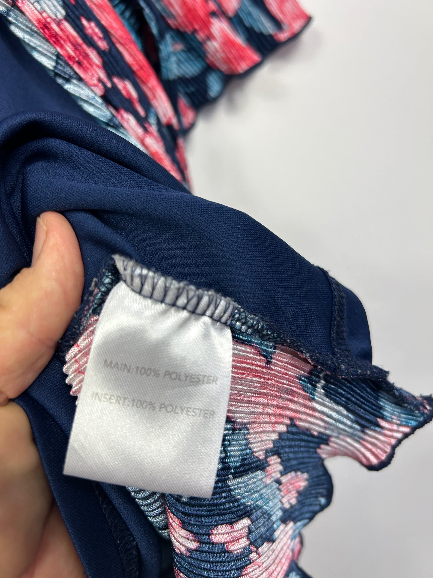 Millers Navy Floral Print Top - Size 18