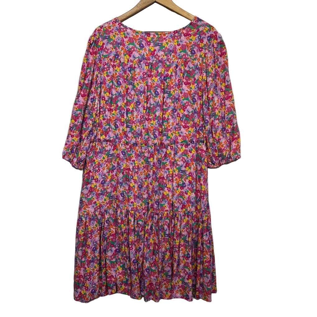 Proud Poppy Pink Multicoloured Dress - Size 16