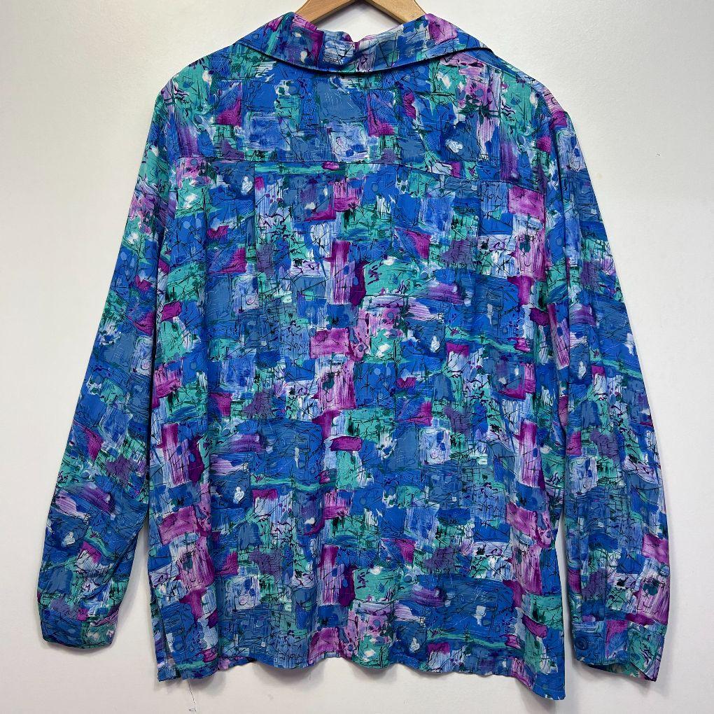 Vintage David Multicoloured Top - Size 18