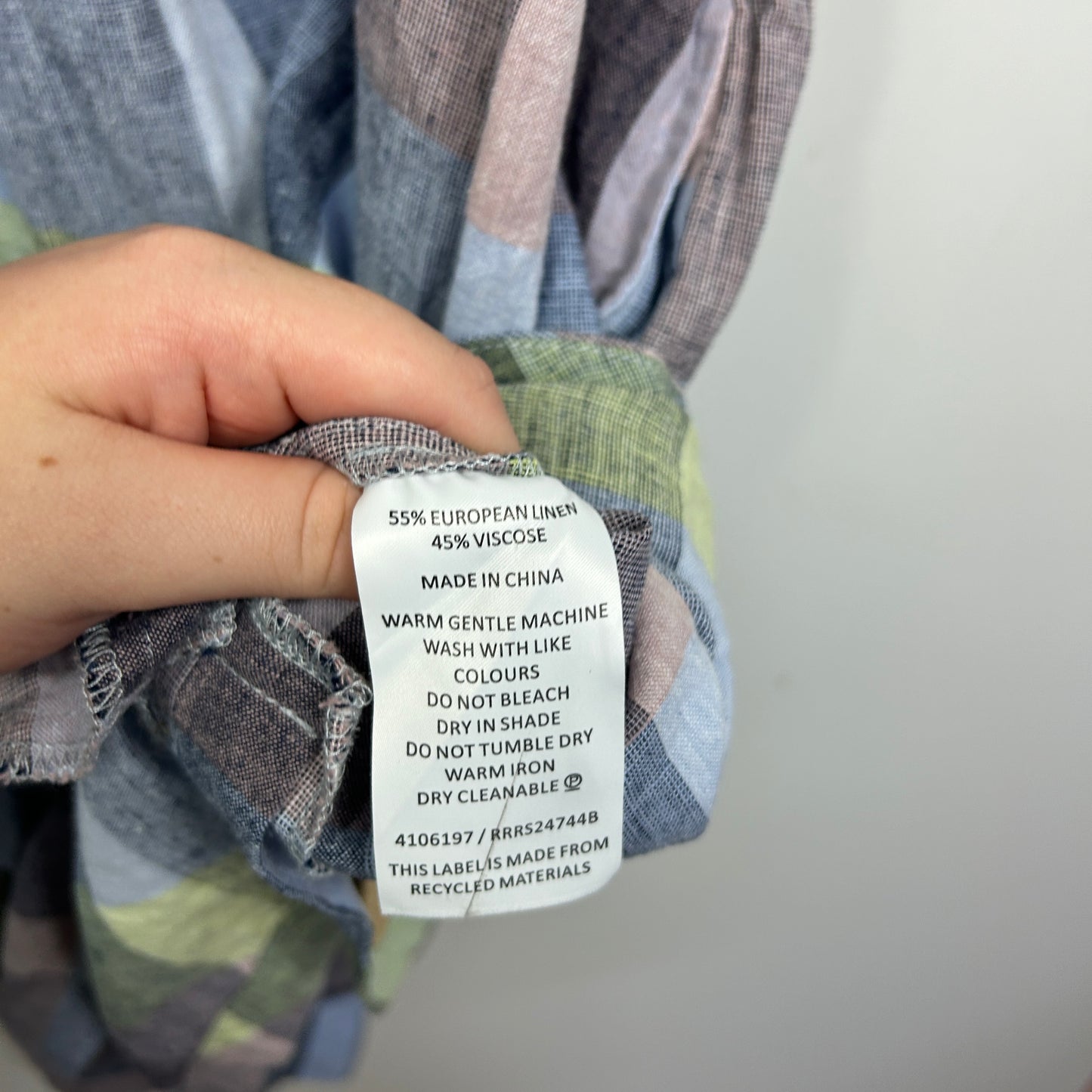 Regatta Linen-Blend Striped Tunic Dress with Pockets - Size 16