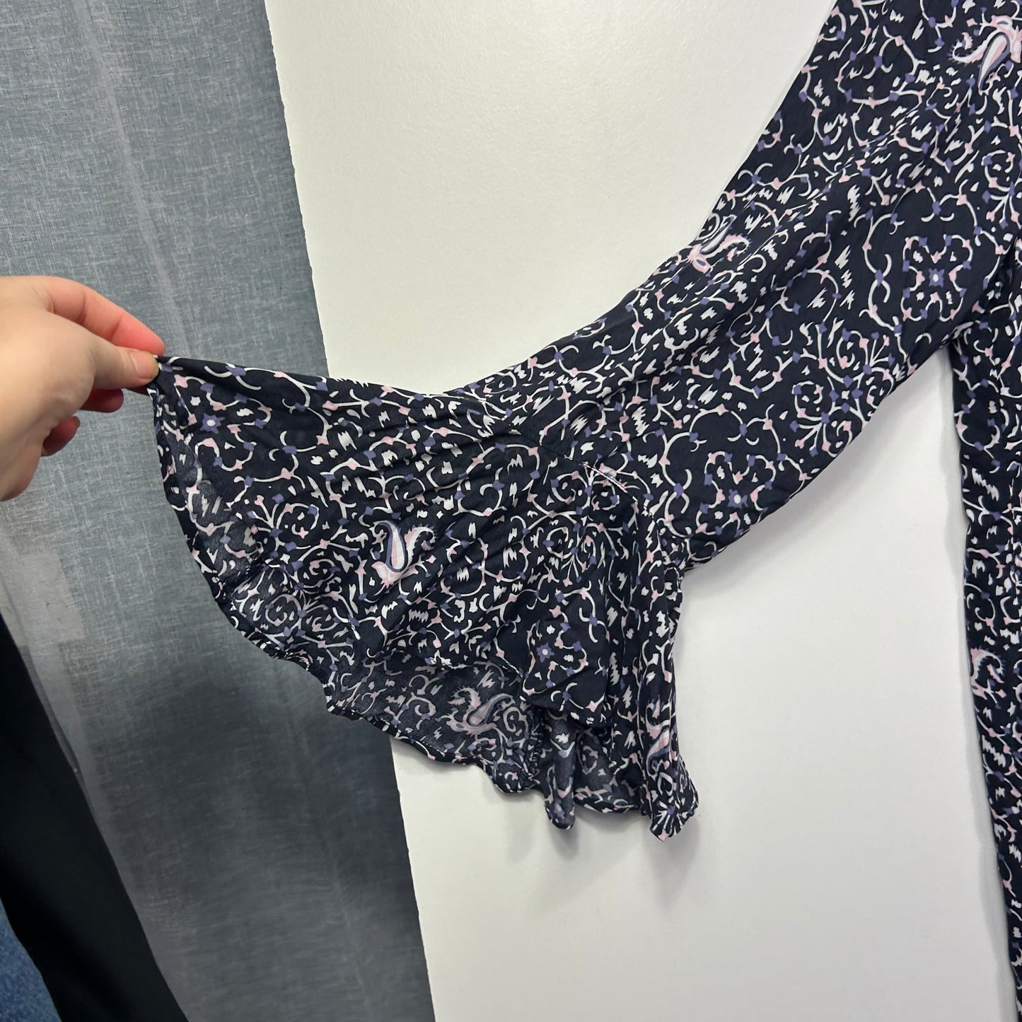 WITE+ Navy Damask Print Tunic Dress - Size 18