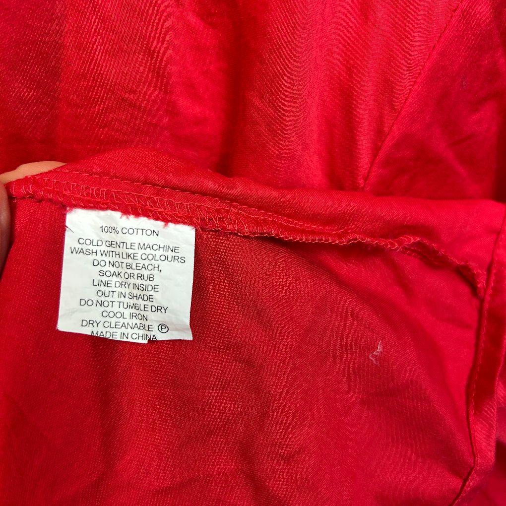 Nouvelle Red Cotton Top - Size 22