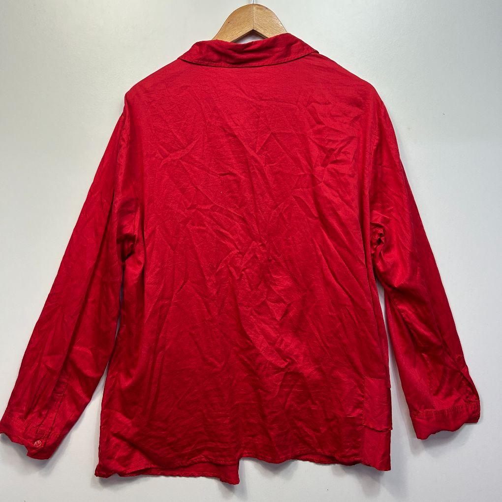 Nouvelle Red Cotton Top - Size 22