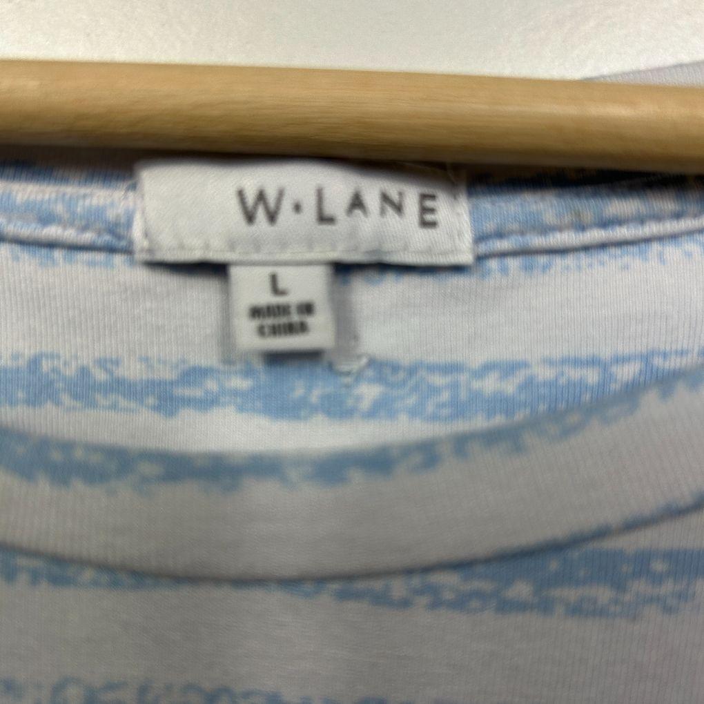 W.Lane Blue Striped Top - Size L