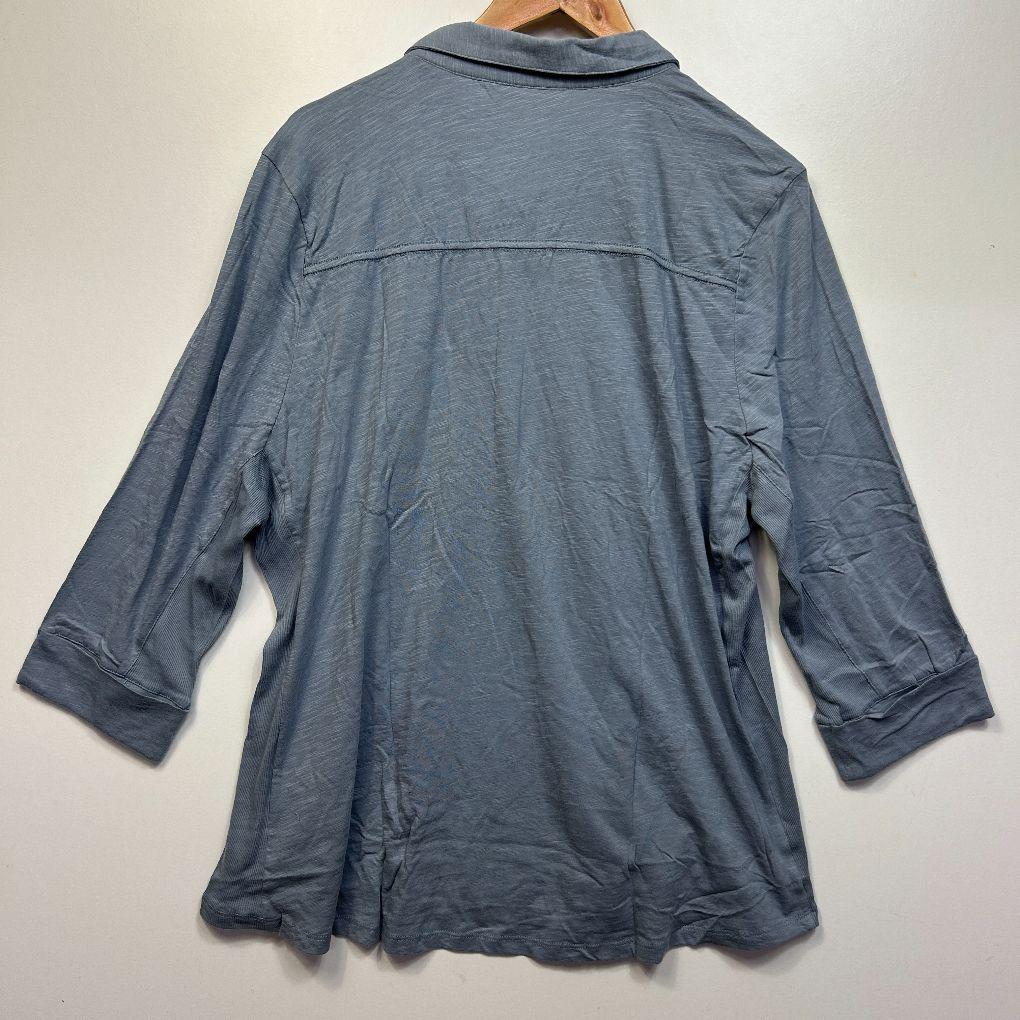Capture Blue Cotton Top - Size 22