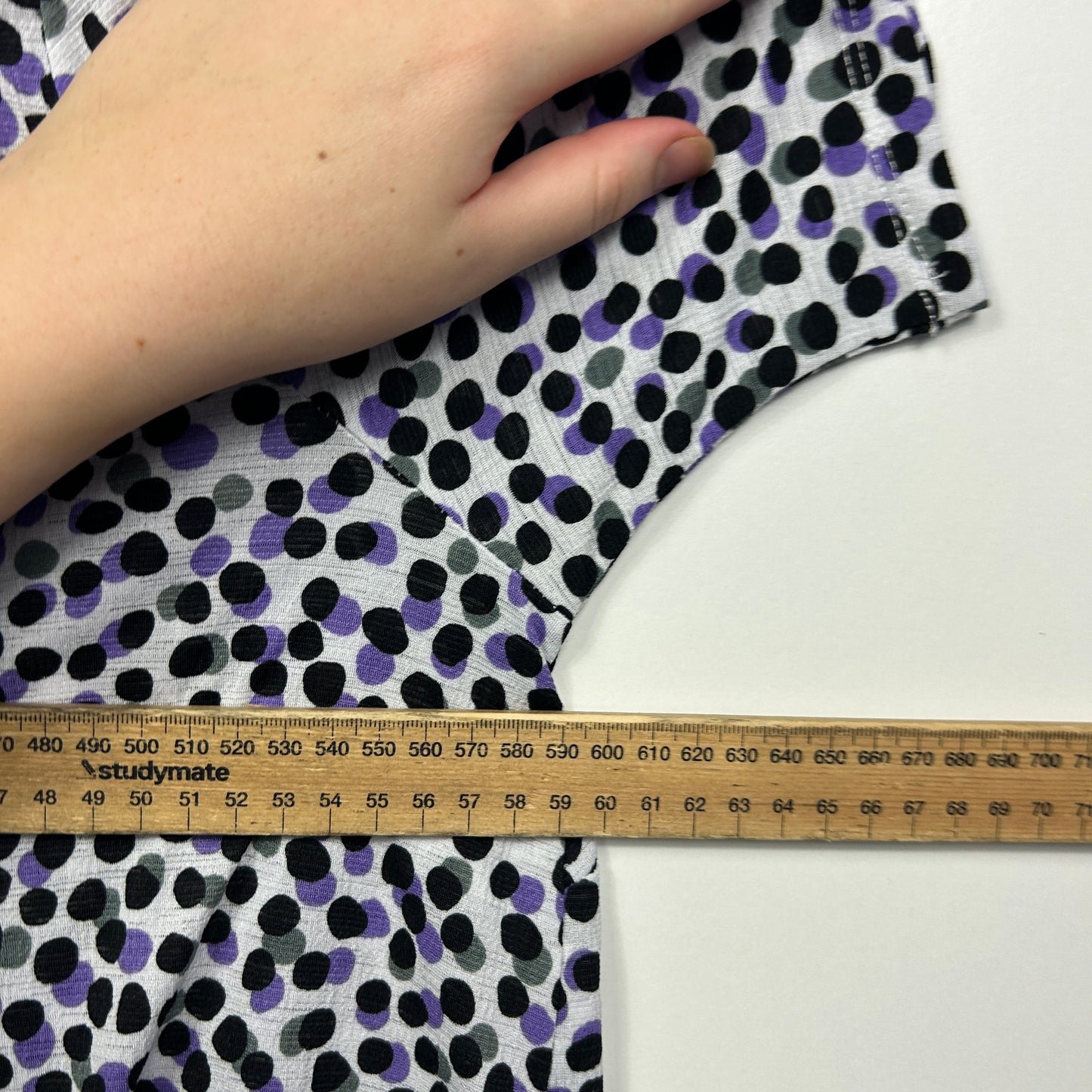 Taking Shape Spotted Print Tunic Top - Size 16/S
