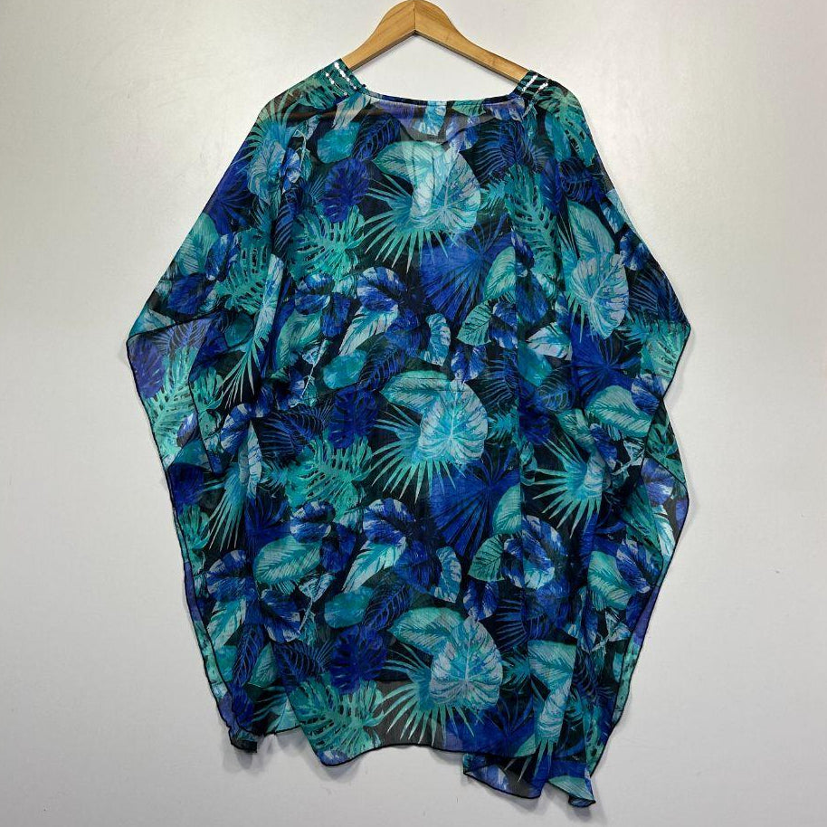 now Blue Teal Kaftan - One Size
