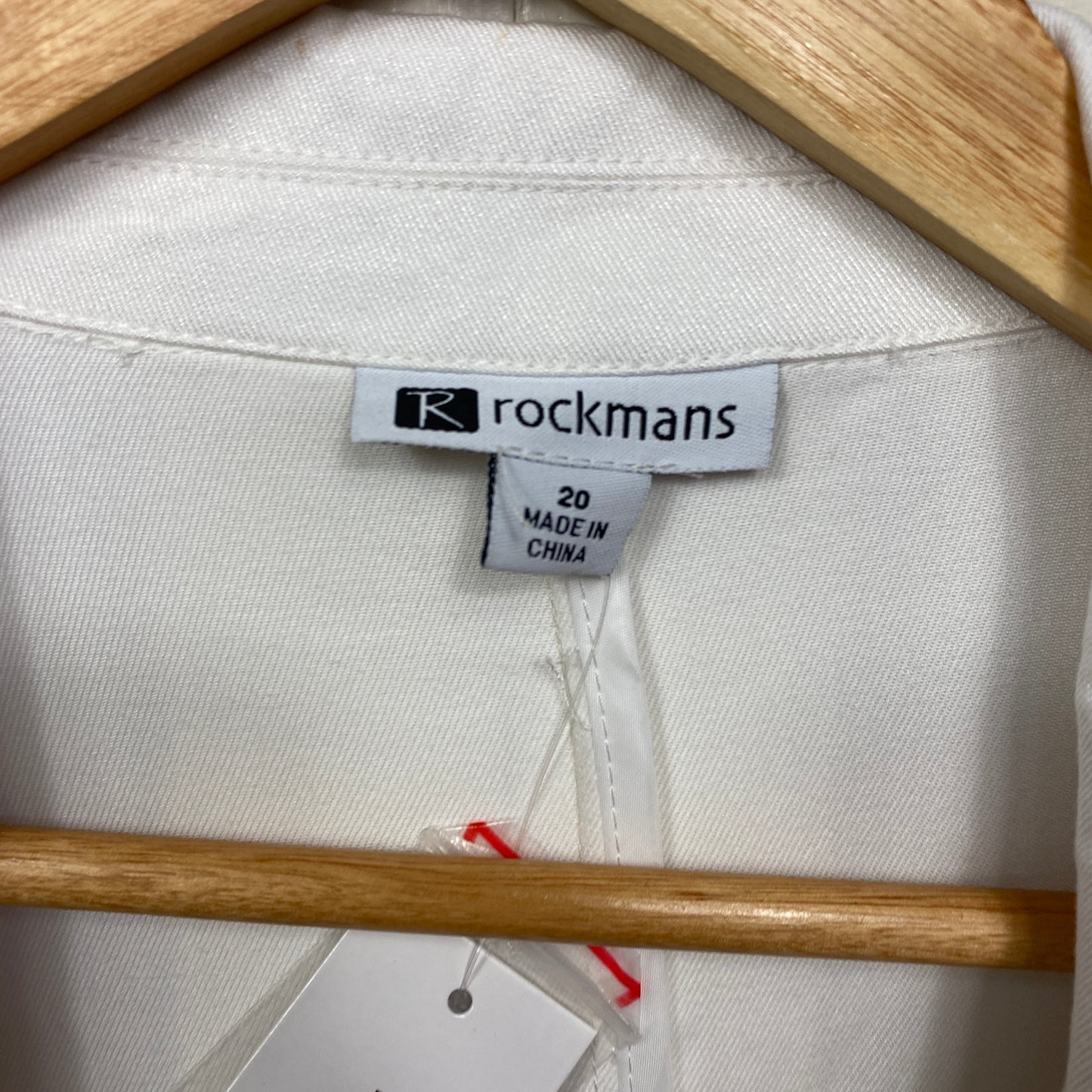 Rockmans Jacket Blazer Size 20 White Long Sleeve New