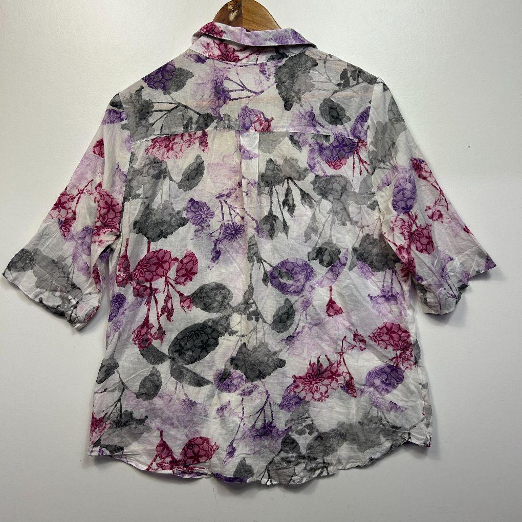 Millers Purple Cotton Top - Size 14