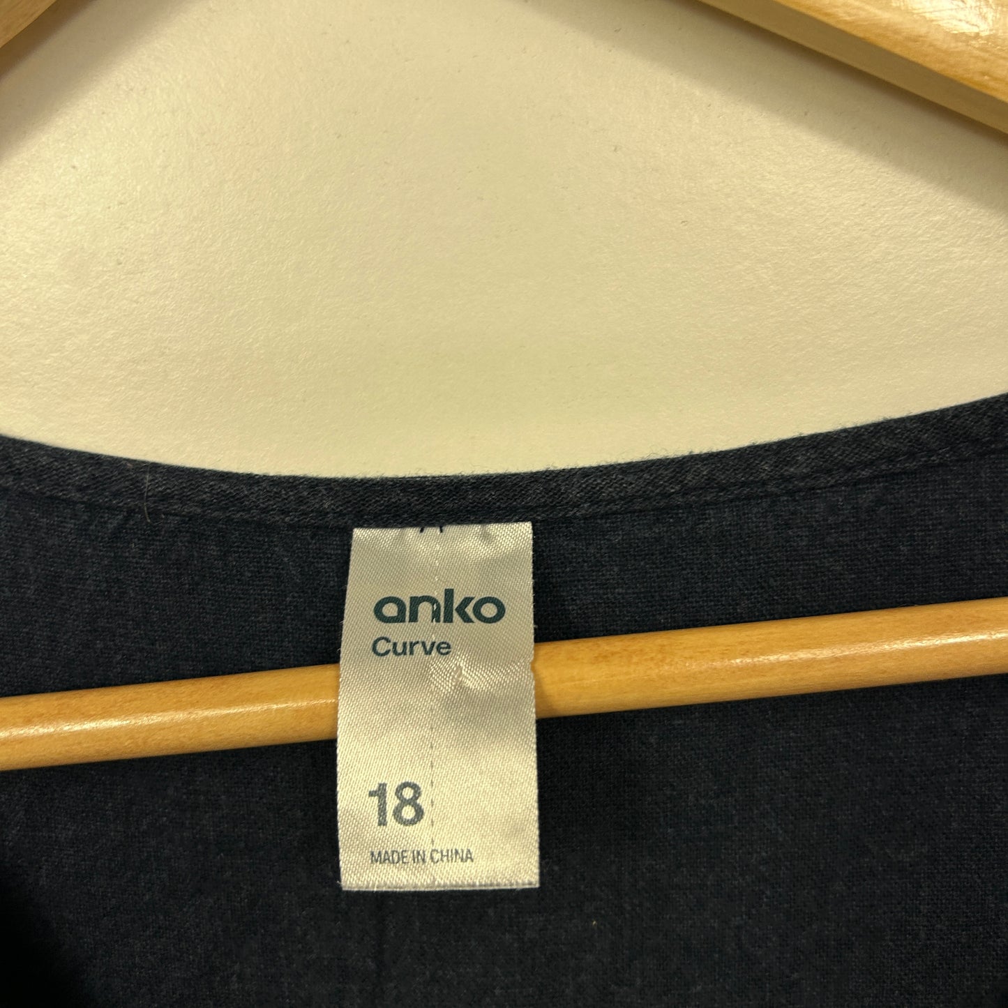 Anko Curve Navy Textured Tunic Dress - Size 18