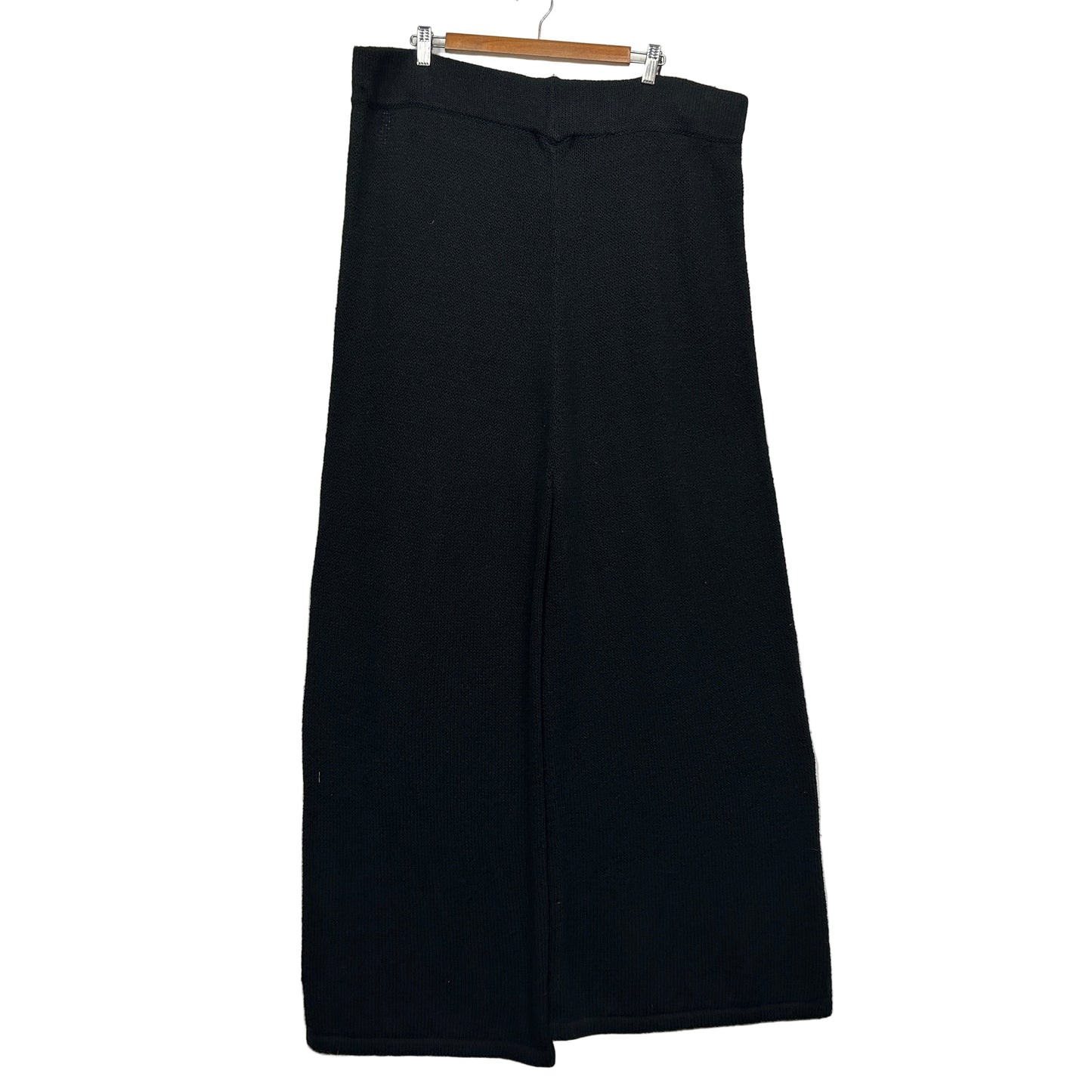 New Atmos & Here Melody Knit Pants Womens Black Wide Leg Size 26