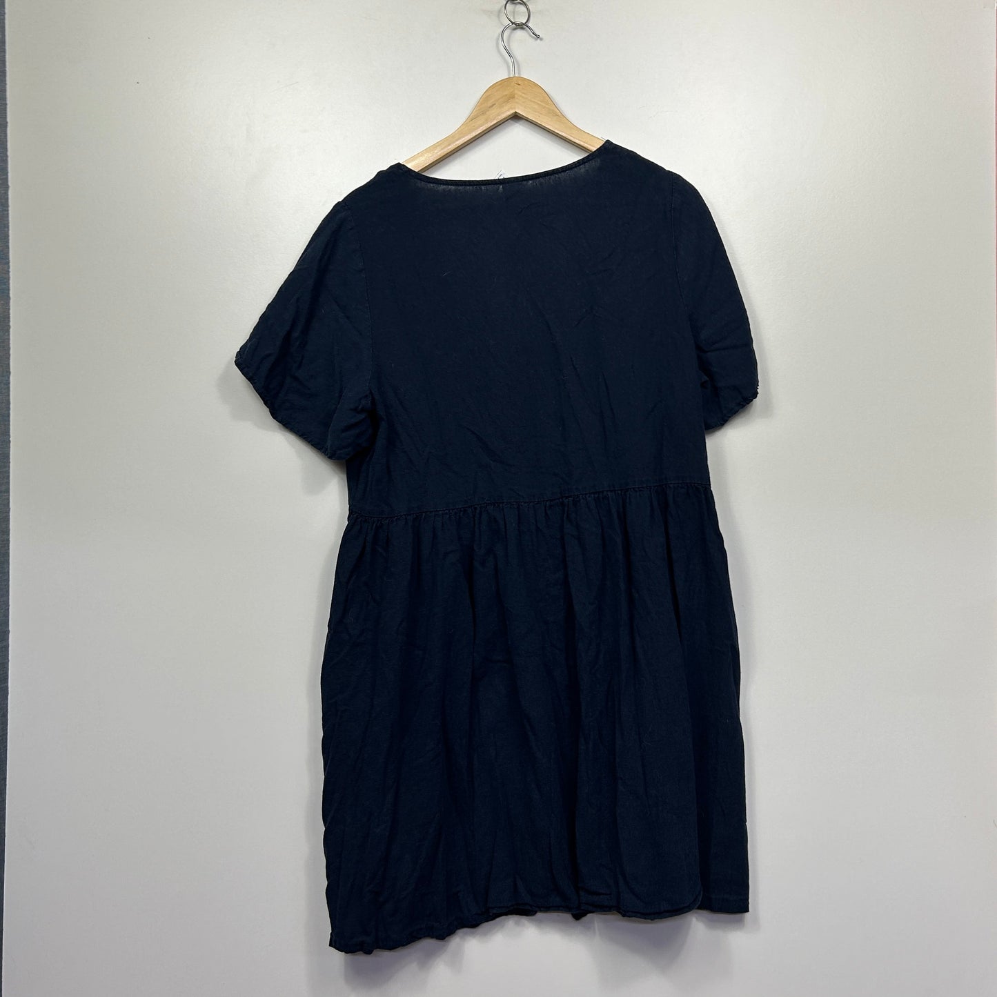 Anko Curve Navy Textured Tunic Dress - Size 18