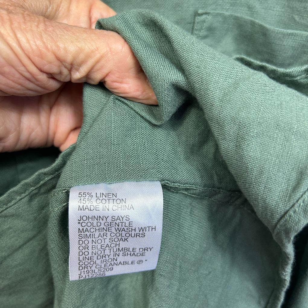 Johnny Bigg Green Linen Shirt - Size 4XL