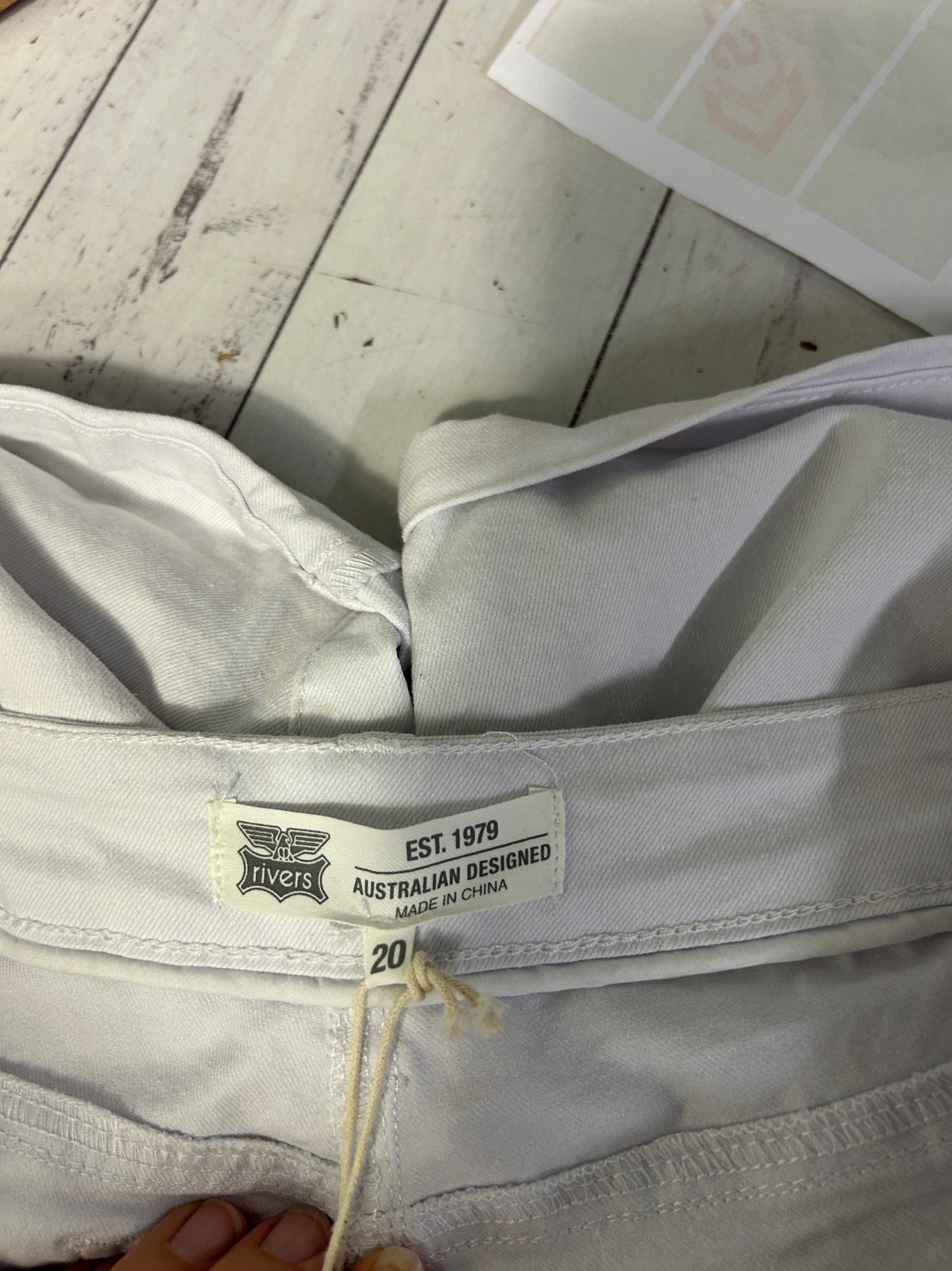 Rivers White Shorts - Size 20