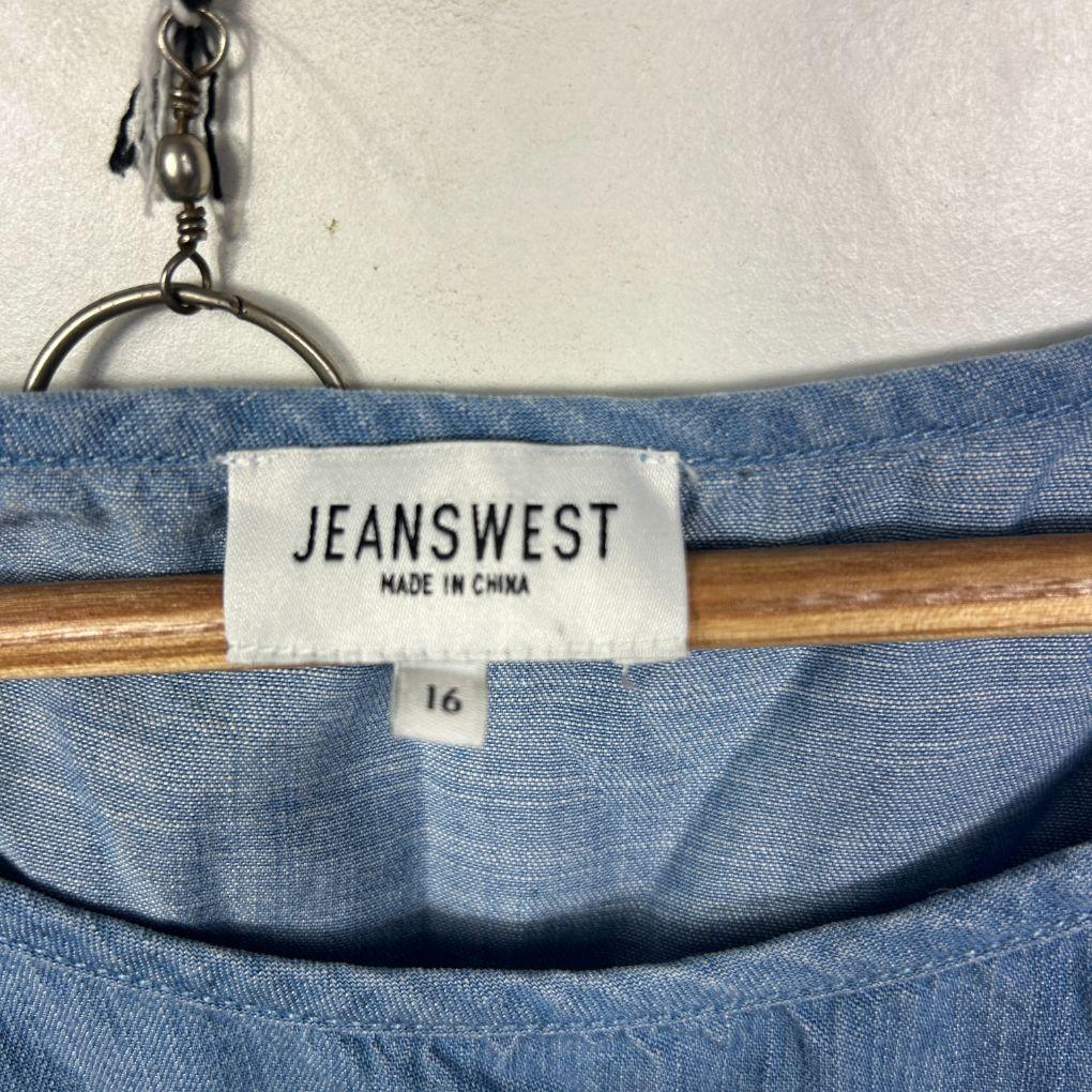 Jeanswest Blue Chambray Top - Size 16