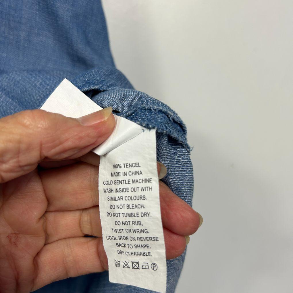 Jeanswest Blue Chambray Top - Size 16