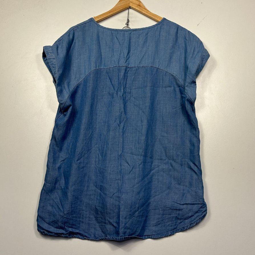 Jeanswest Blue Chambray Top - Size 16