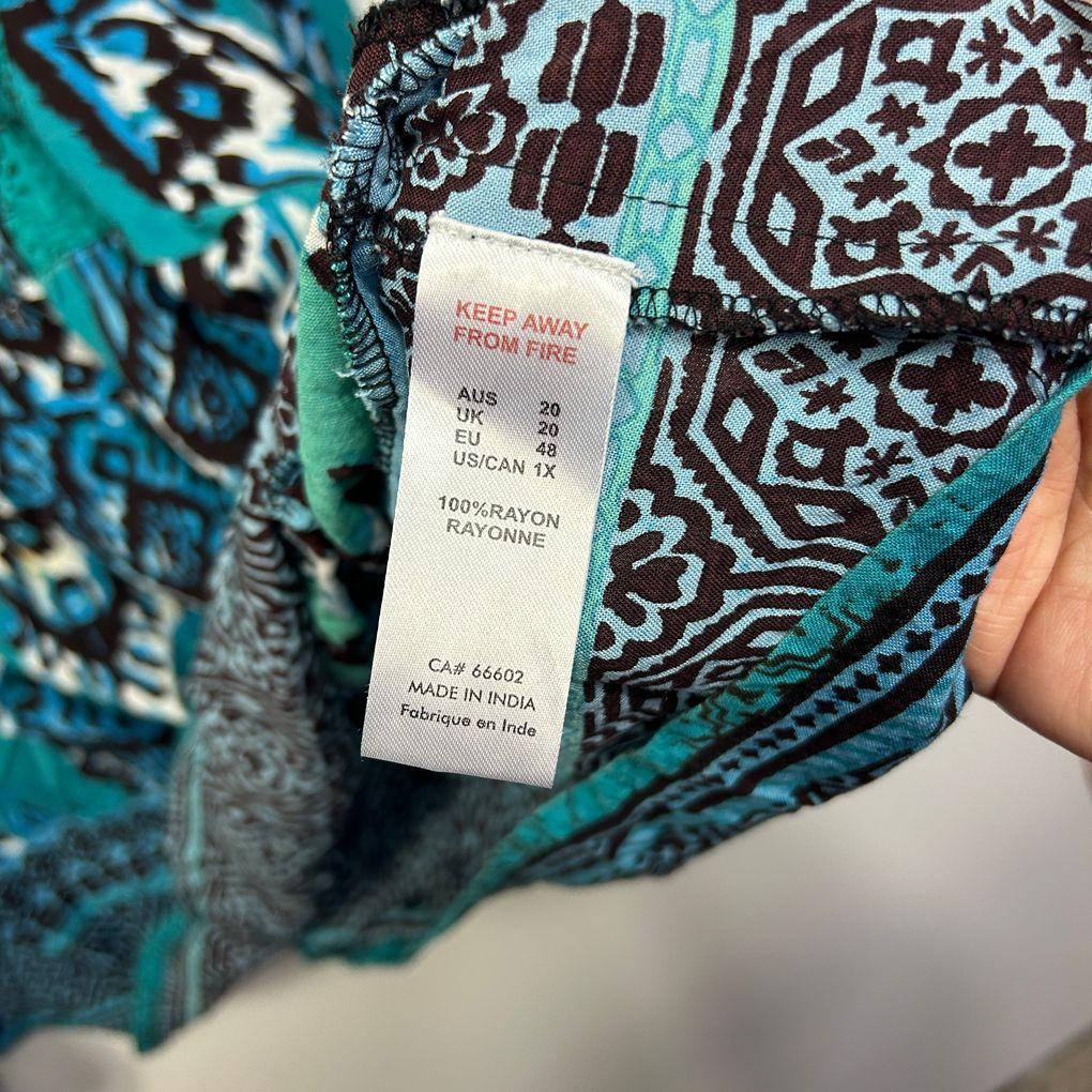 Orientique Teal Top - Size 20