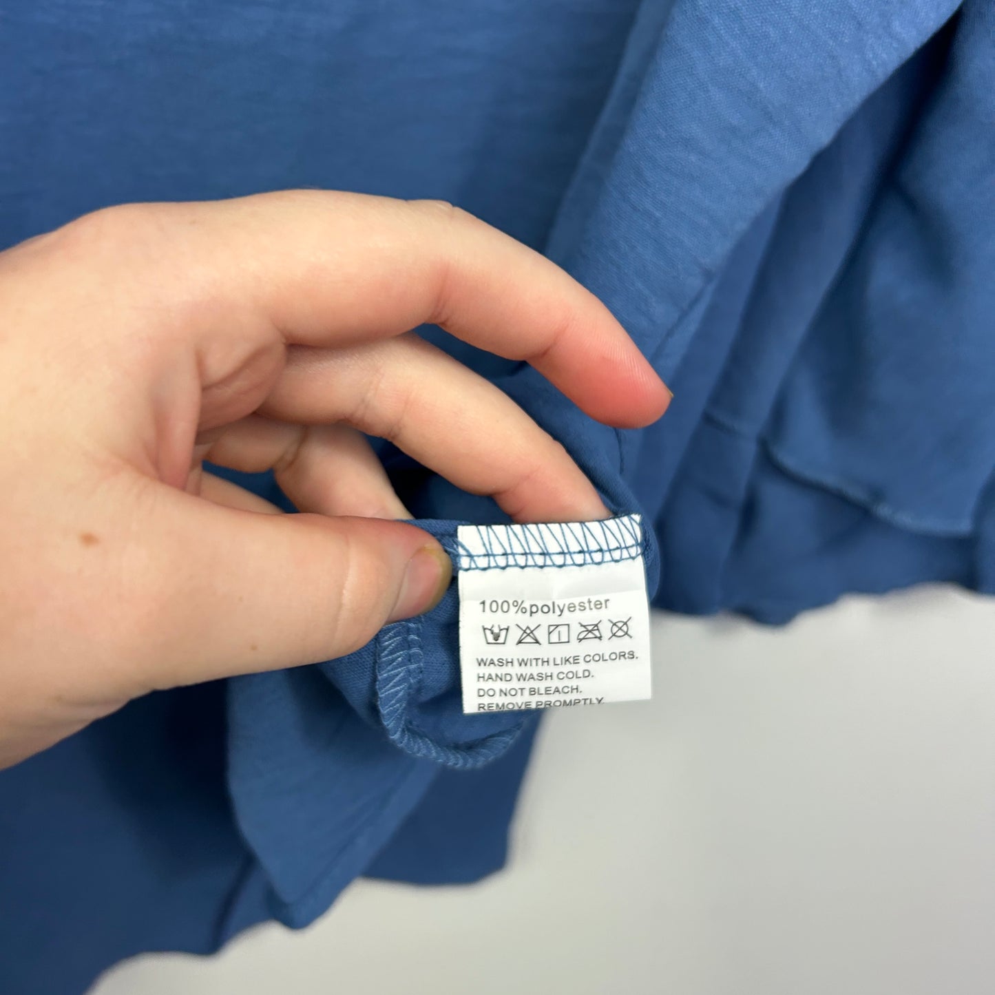 Navy Blue Tiered Ruffle Bell Sleeve Tunic Top - Size 2XL