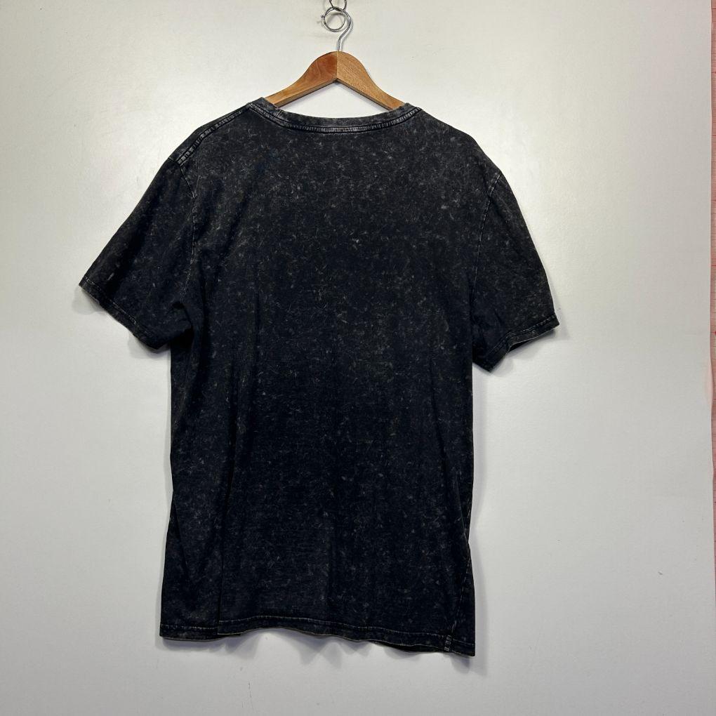 Jay Jays Cotton Washed 3D Embroidery Black Tee Shirt - Size XL