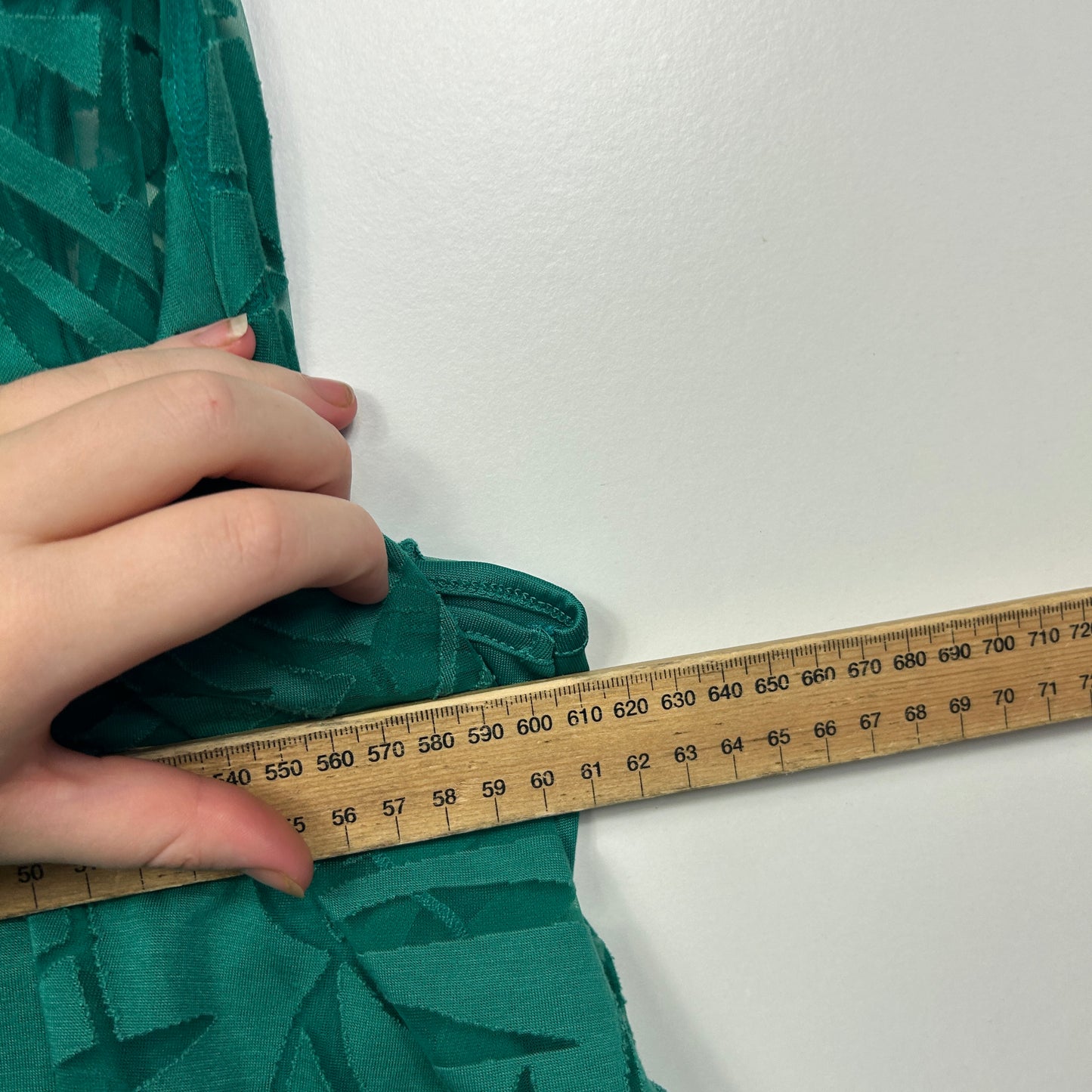 Katies Emerald Green Tropical Palm Leaf Burnout Top - Size XL