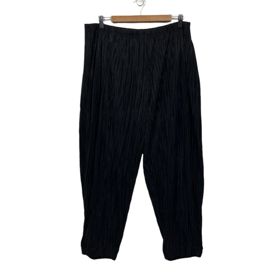 Taking Shape Pants Size 18 Black Pleated Elastic Waist