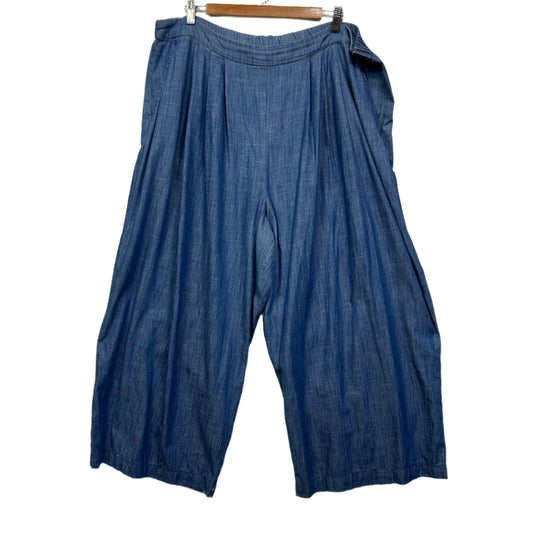 Wayward Fancies eShakti Pants Size 18 Pockets Chambray Blue
