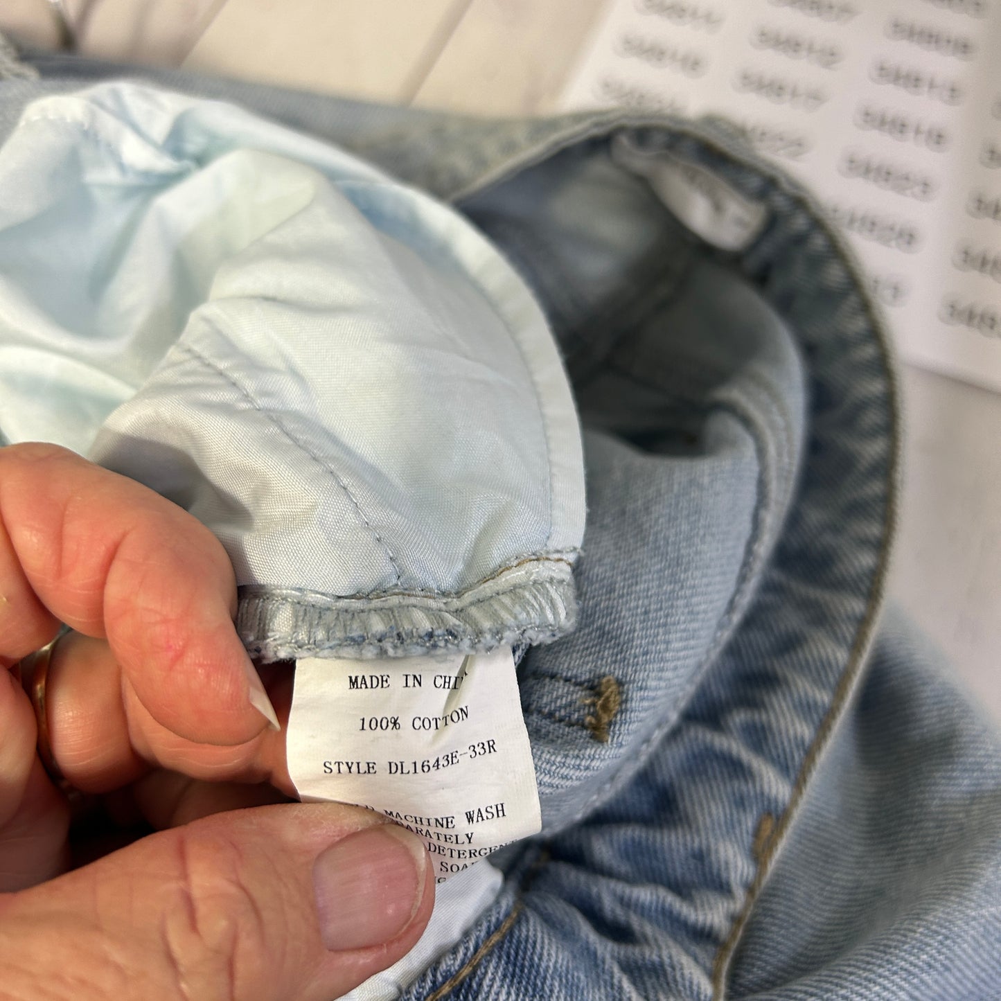 Stndrd Denim Light Blue Wide Leg Jeans - Size 16