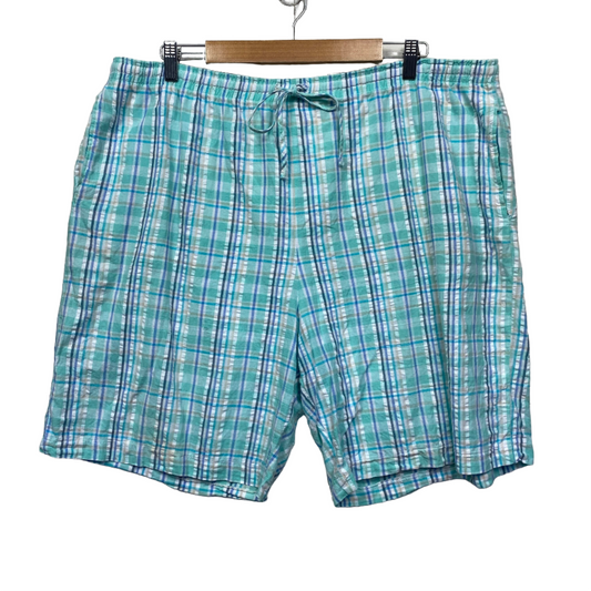Vintage Millers Shorts Size 20 22 Plus Blue Check Pockets Preloved