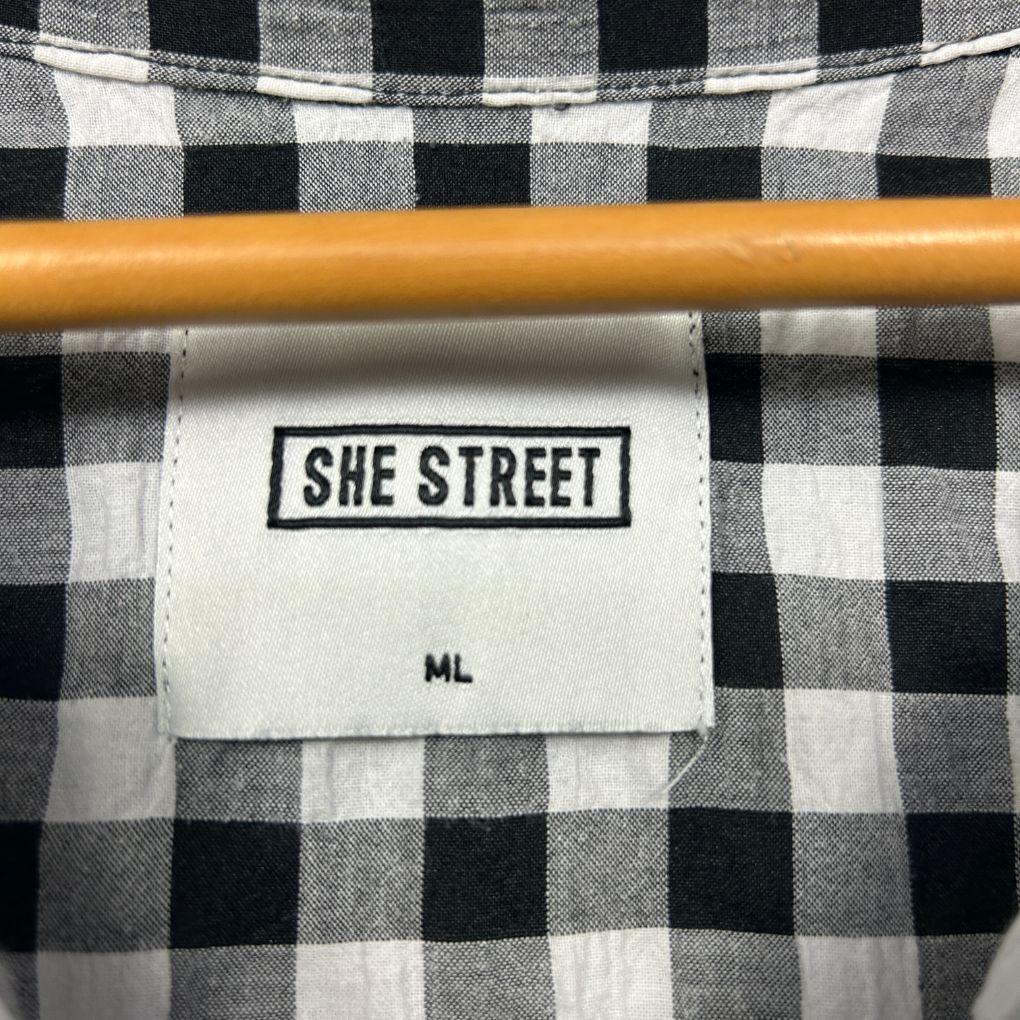 She Street Black White Gingham Dress - Size M/L