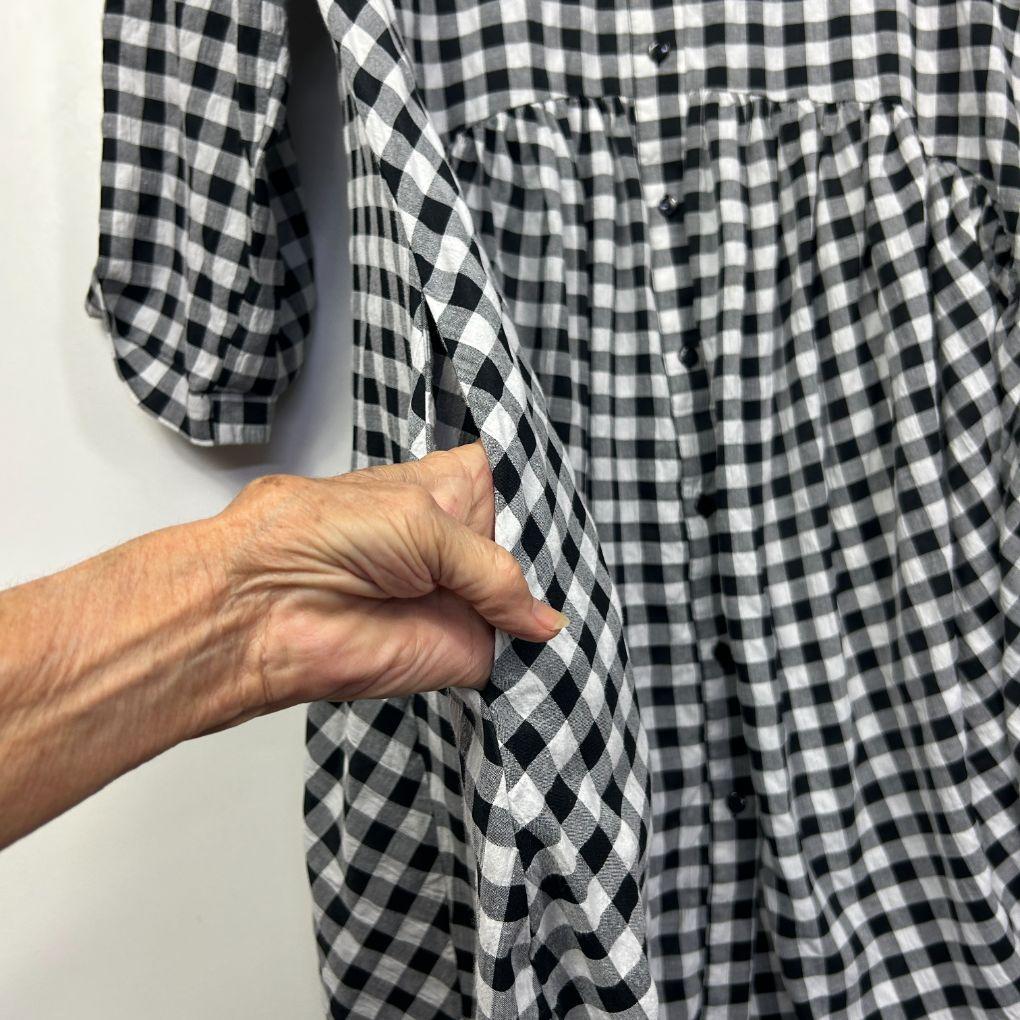 She Street Black White Gingham Dress - Size M/L