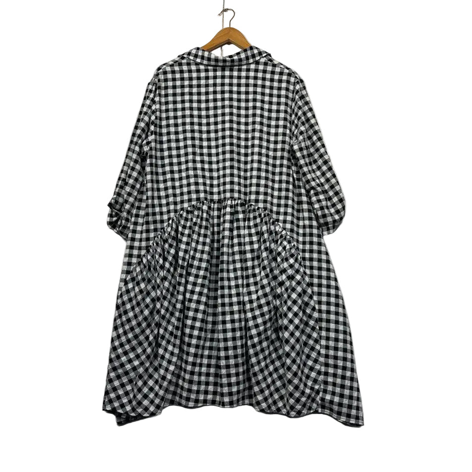She Street Black White Gingham Dress - Size M/L
