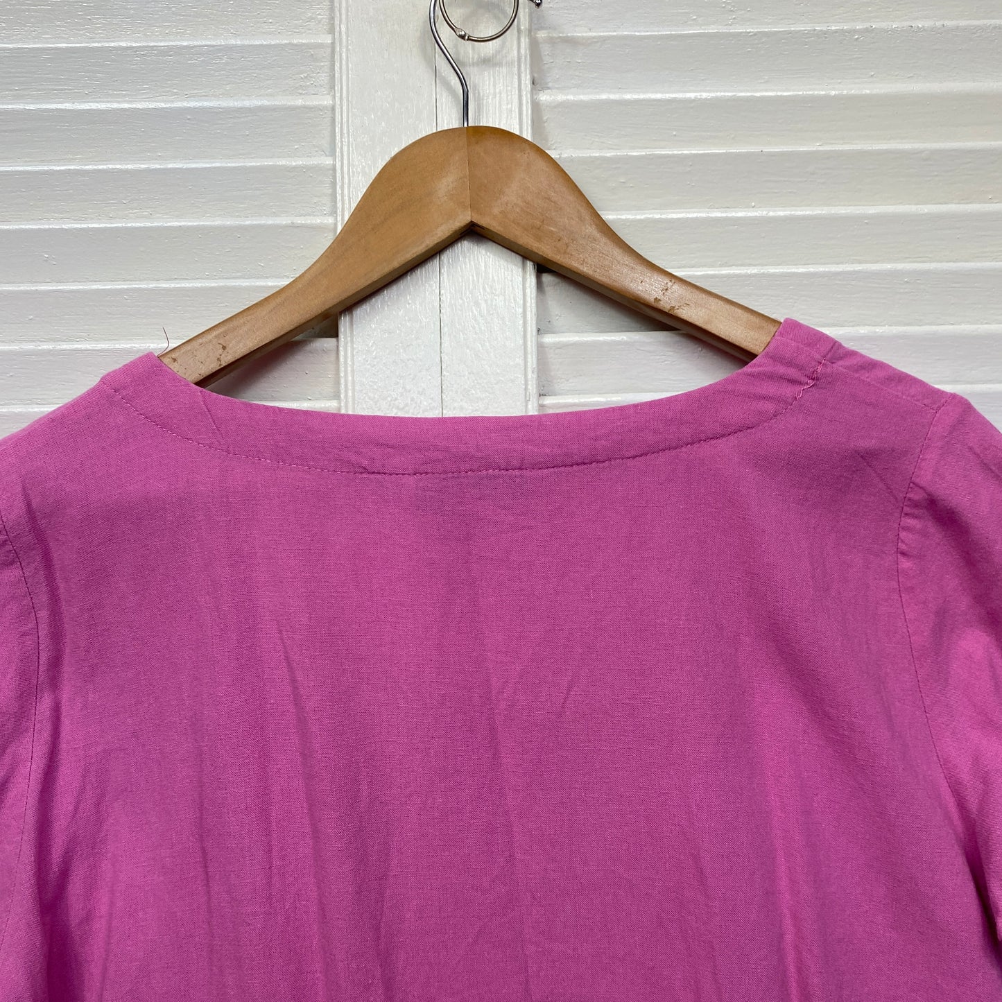 Rockmans Top Size 16 Pink Short Sleeve