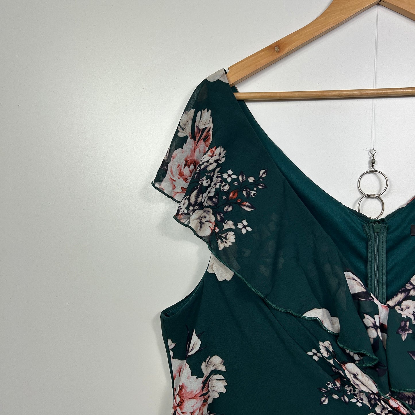 Shein Curve Maxi Dress Size 5XL 20 22 24 Green Floral Cocktail