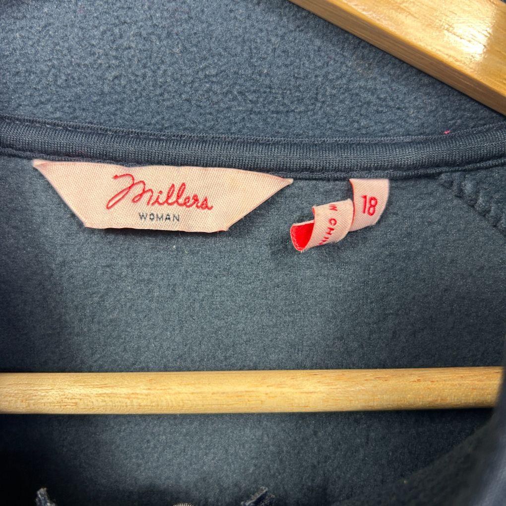 Millers Navy Full Zip Jumper - Size 18