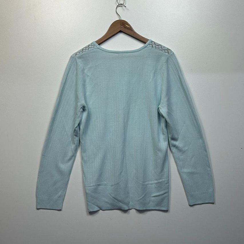 Target Blue Cotton Knit Top Jumper - Size 18