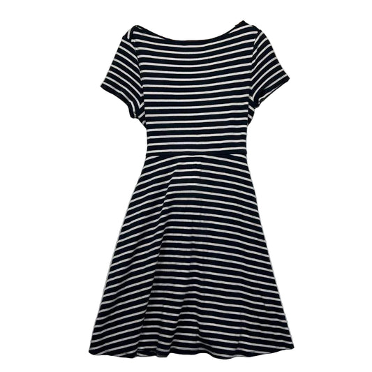 Review Navy White Striped Cotton Dress - Size 16