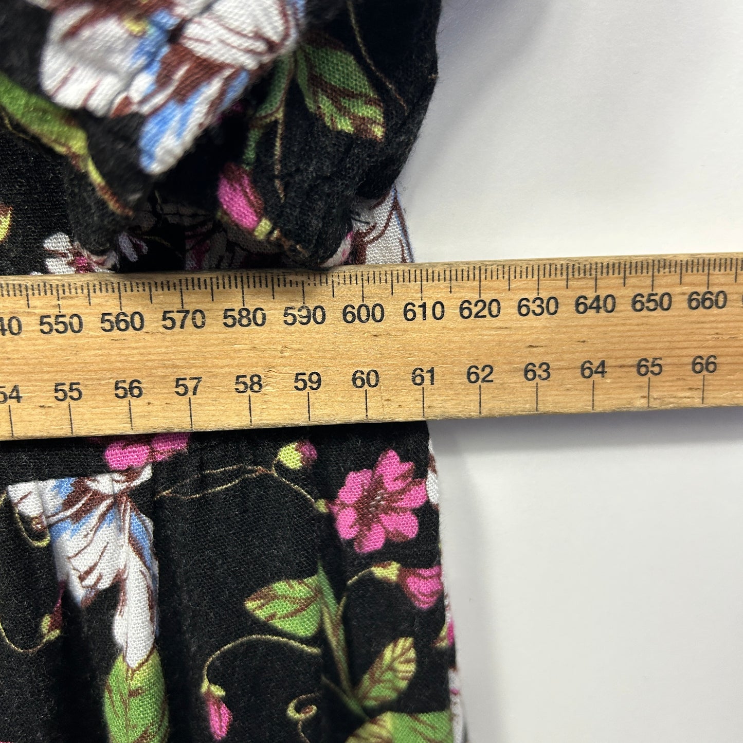 Rivers Dress Size 20 Black Floral Shift Short Sleeve Viscose