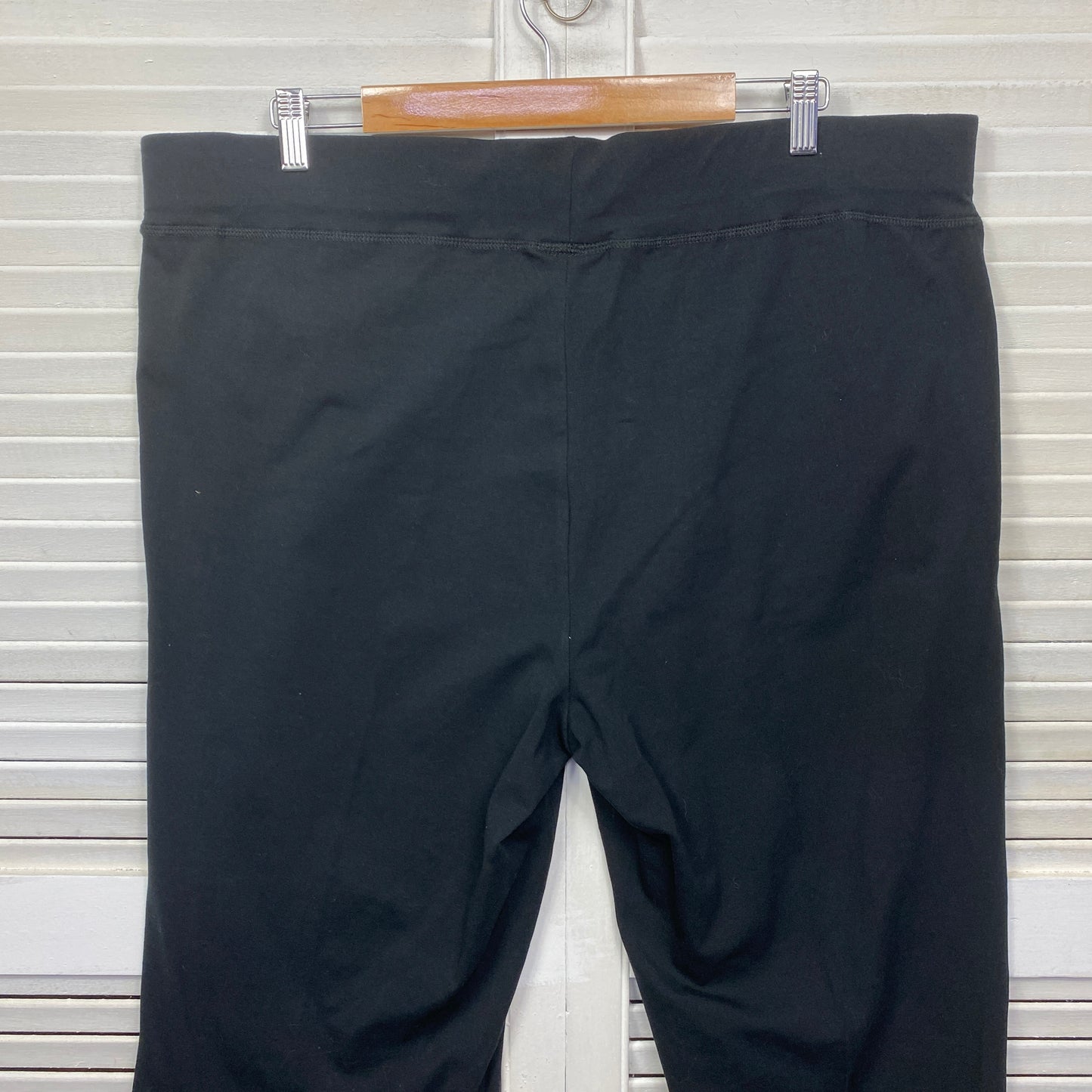 Sara Pants Size 24 Plus Black Pull On Cotton Blend