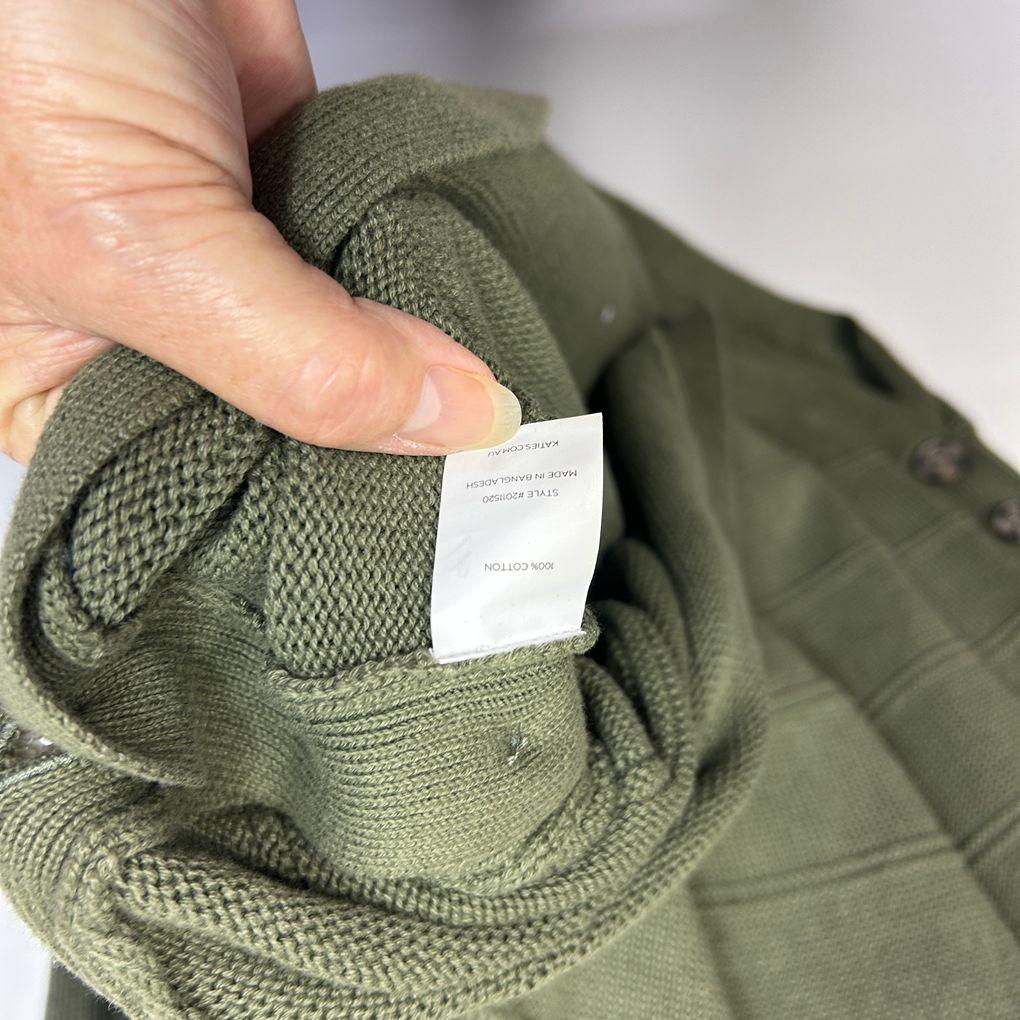 Katies Olive Cotton Knit Jumper - Size L