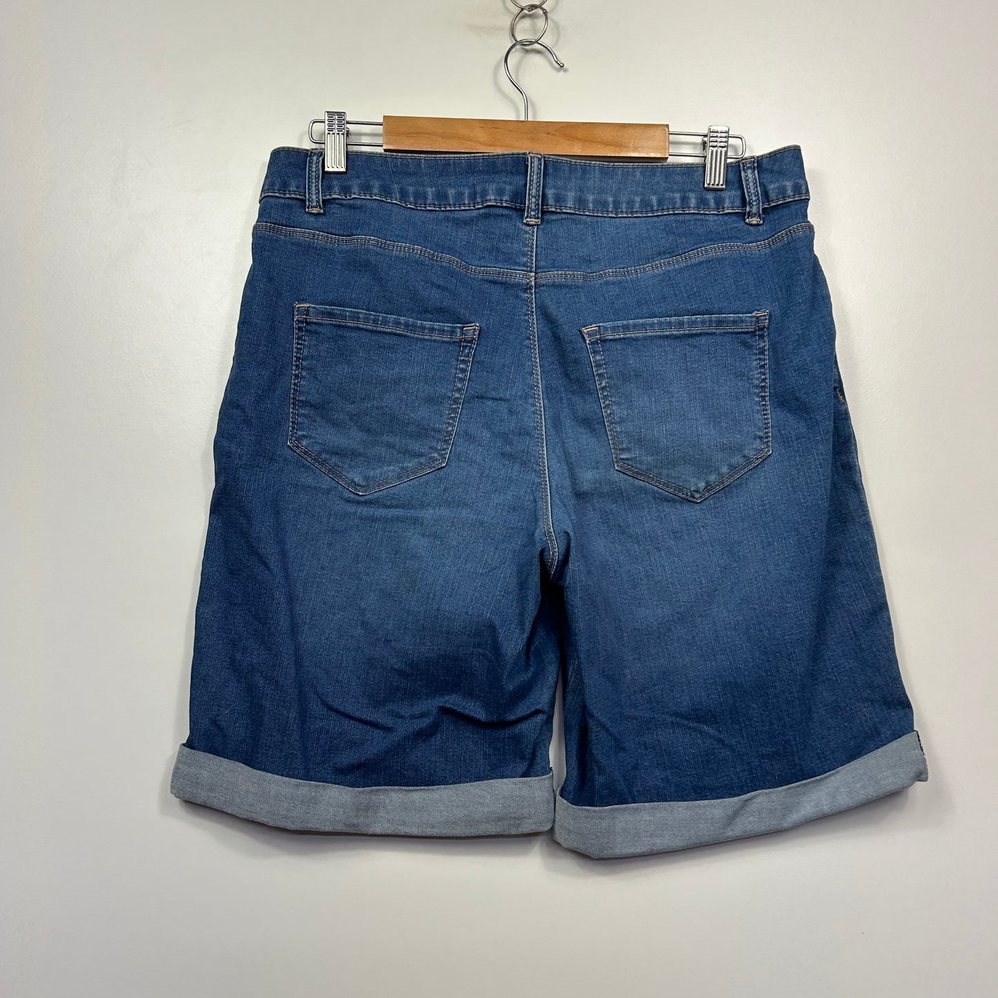 Anko Denim Shorts with Rolled Cuffs - Size 14