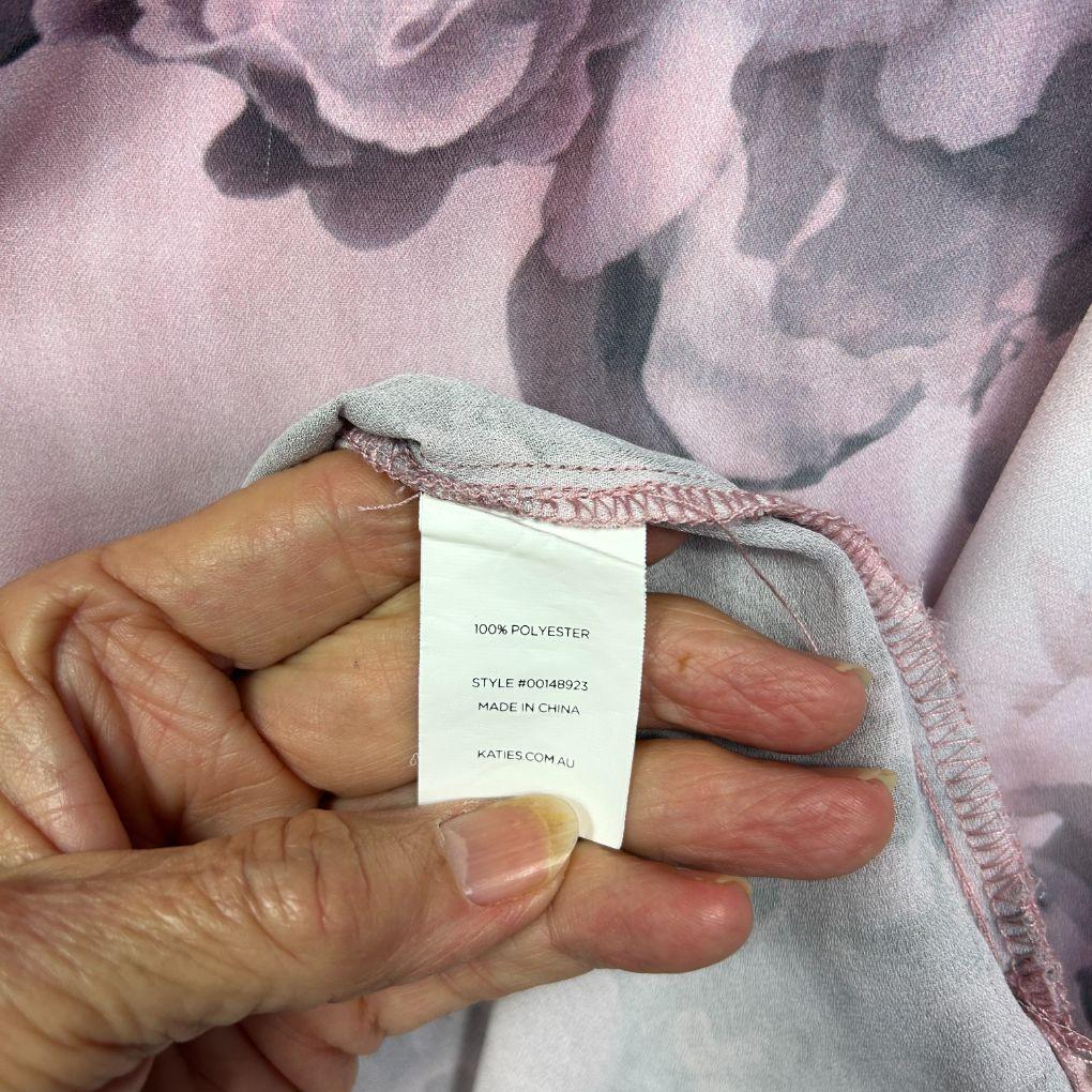 Katies Pink Floral Blouse - Size 18