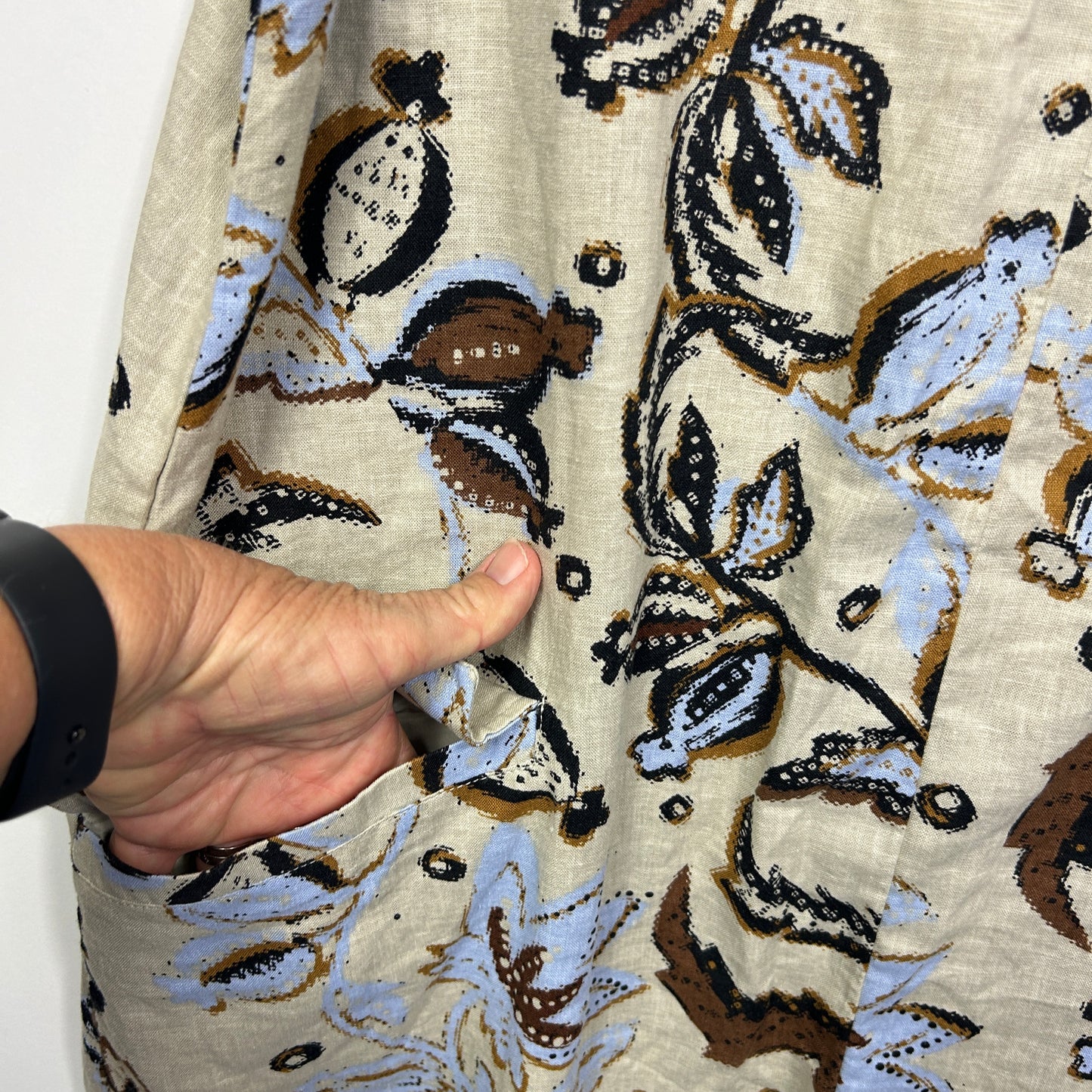 Next Linen Blend Playsuit Romper - Size 12