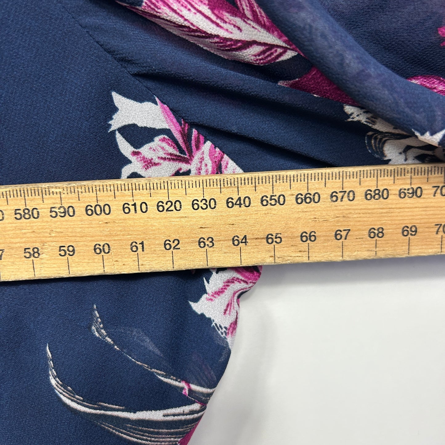 beme Dress Size 20 Blue Pink Floral Short Sleeve Belted Midi Length