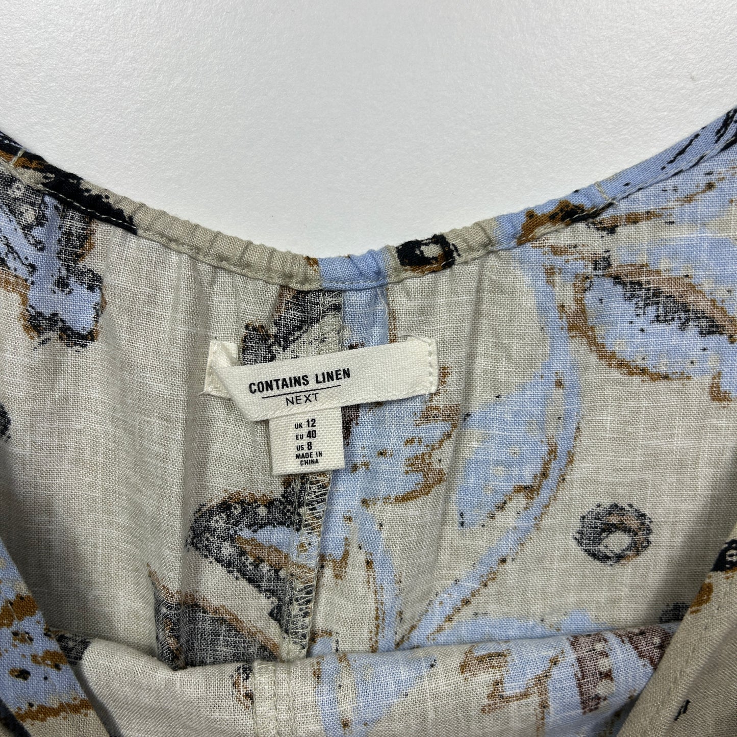 Next Linen Blend Playsuit Romper - Size 12