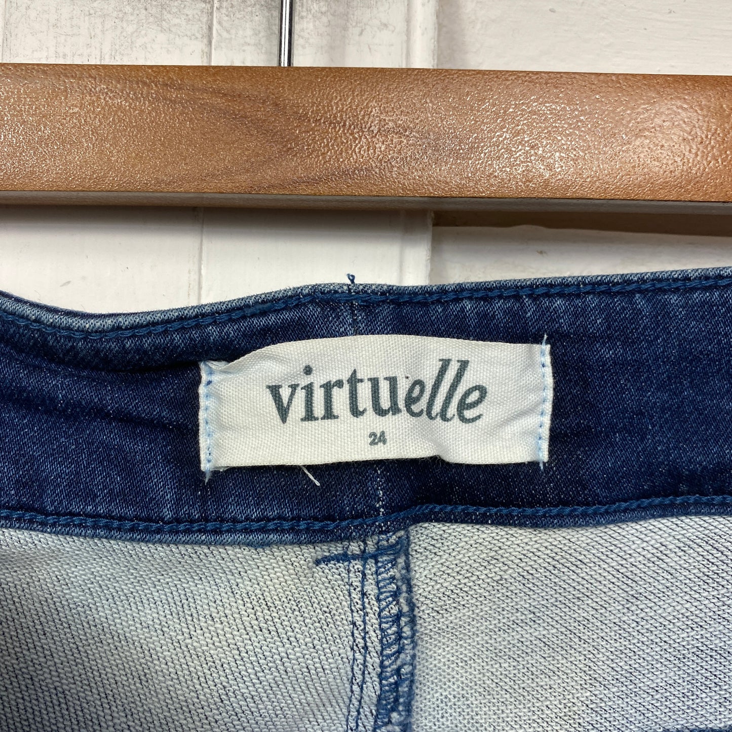 Virtuelle Jeans Size 24 Plus Blue Denim Pockets