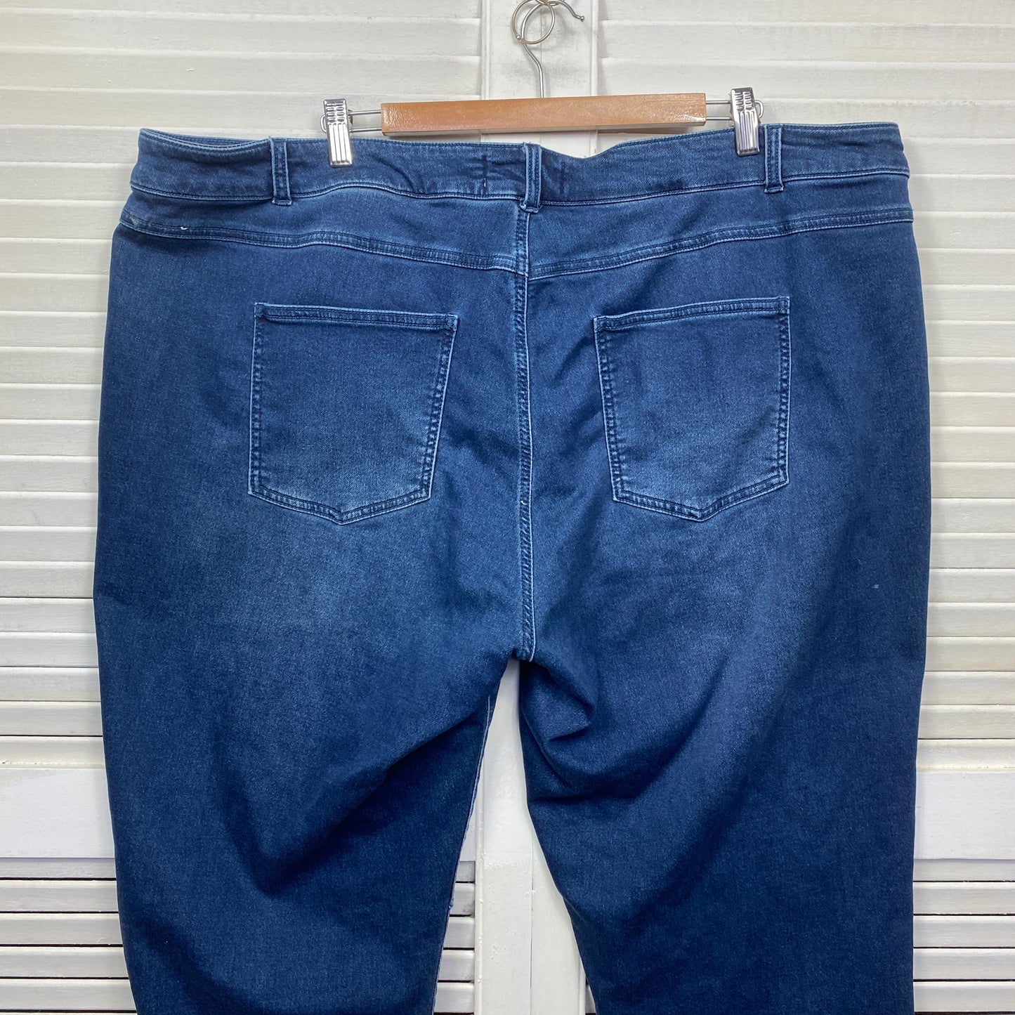 Virtuelle Jeans Size 24 Plus Blue Denim Pockets