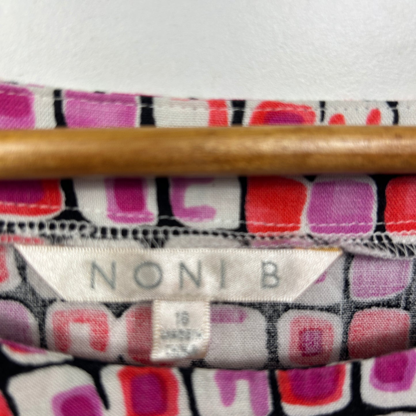 Noni-B Geometric Print Top - Size 18